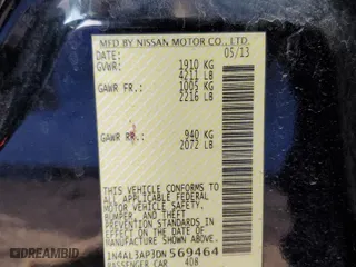 2013 Nissan Altima 2.5 SV with VIN 1N4AL3AP3DN569464, listed as a Copart auction lot 50877325 with 115,206 mi miles and Salvage Title. Bid and sale history available at carsss.com. Image 12.