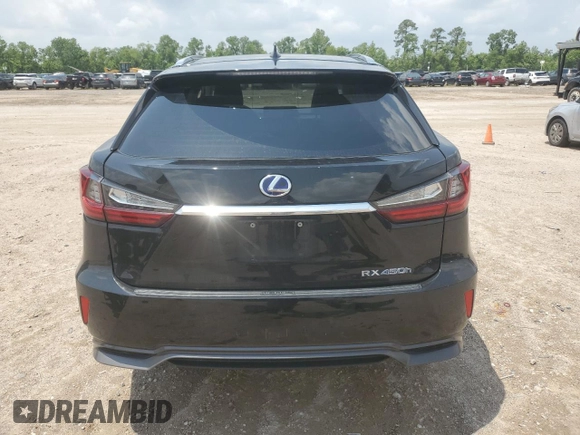 2018 Lexus RX 450h with VIN 2T2BGMCA5JC023549, listed as a Copart auction lot 54777435 with 90,014 mi miles and Salvage title. Bid and sale history available at DreamBid. Image 6.