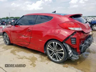 2016 Hyundai Veloster Turbo with VIN KMHTC6AE1GU273481, listed as a Copart auction lot 59571615 with 117,232 mi miles and Salvage title. Bid and sale history available at DreamBid. Image 2.