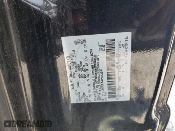 2010 Ford Ranger with VIN 1FTLR1EE1APA42554, listed as a Copart auction lot 60045595 with 150,373 mi miles and Clean title. Bid and sale history available at DreamBid. Image 12.