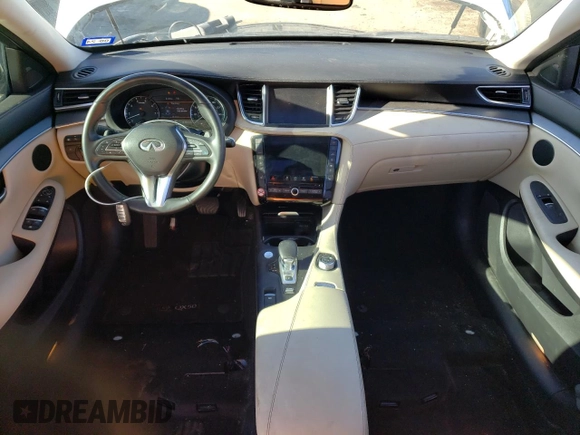 2022 Infiniti QX50 LUXE with VIN 3PCAJ5BAXNF121258, listed as a Copart auction lot 78005704 with 44,545 mi miles and Salvage Title. Bid and sale history available at carsss.com. Image 8.