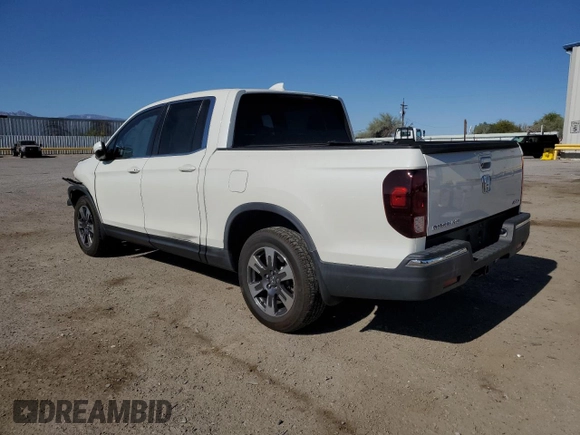 2018 Honda Ridgeline RTL-T z VIN 5FPYK3F64JB005416, wystawiony jako Copart lot #54163835 z przebiegiem 57 677 mil mil oraz Szkody całkowita. Historia ofert i sprzedaży dostępna na DreamBid. Obrazek 2.