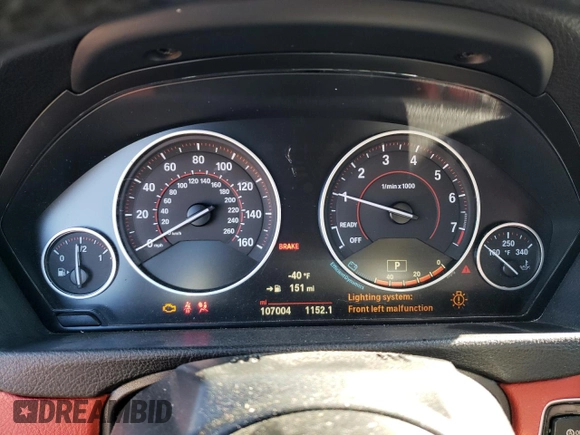 2016 BMW 4 Series 435i with VIN WBA3T3C55G5A41525, listed as a Copart auction lot 85634234 with 107,004 mi miles and Salvage title. Bid and sale history available at DreamBid. Image 9.