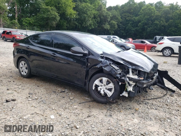 2016 Hyundai Elantra SE with VIN 5NPDH4AEXGH771039, listed as a Copart auction lot 62322335 with Not provided miles and Salvage title. Bid and sale history available at DreamBid. Image 4.