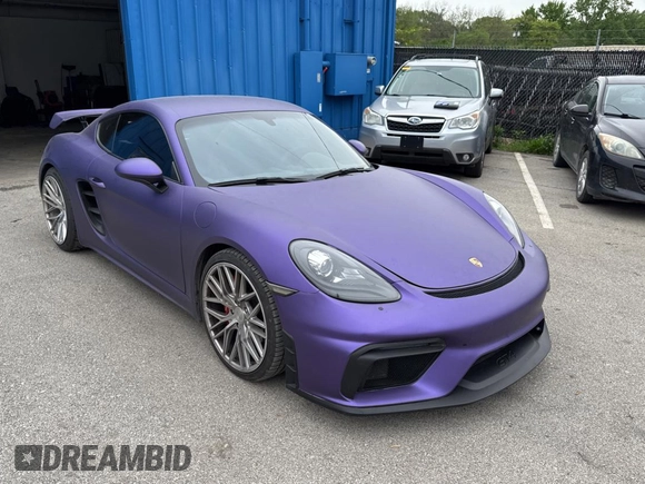 2018 Porsche 718 Cayman S with VIN WP0AB2A8XJK279655, listed as a Copart auction lot 55249845 with 59,283 mi miles and Clean Title. Bid and sale history available at DreamBid. Image 1.