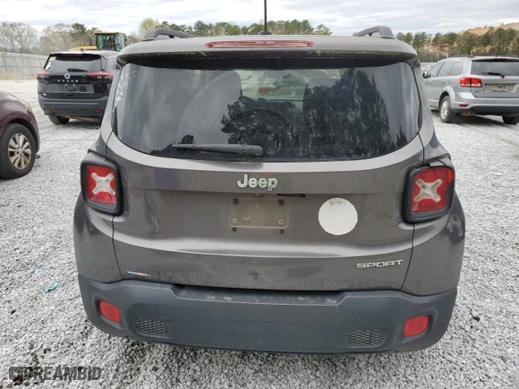 2016 Jeep Renegade Sport with VIN ZACCJAAT6GPD52707, listed as a Copart auction lot 49980735 with 140,575 mi miles and Salvage Title. Bid and sale history available at carsss.com. Image 6.
