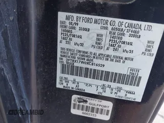 1999 Ford F-150 с VIN 2FTRX17W0XCB16529, выставлен на аукционе IAAI как лот 42040891 с пробегом 186 172 миль миль и . История ставок и продаж доступна на DreamBid. Изображение 9.