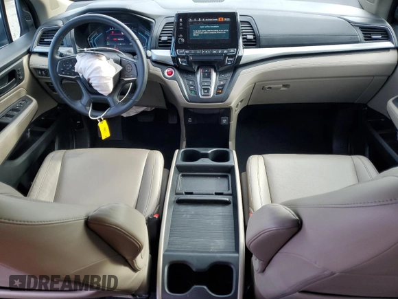2022 Honda Odyssey EX-L with VIN 5FNRL6H72NB021962, listed as a Copart auction lot 47251375 with 47,627 mi miles and Salvage Title. Bid and sale history available at DreamBid. Image 8.