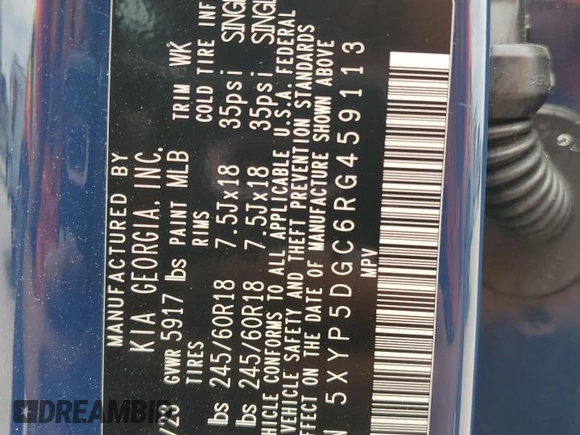 2024 Kia Telluride SX X-Line with VIN 5XYP5DGC6RG459113, listed as a Copart auction lot 52729565 with 23,743 mi miles and Salvage Title. Bid and sale history available at carsss.com. Image 14.