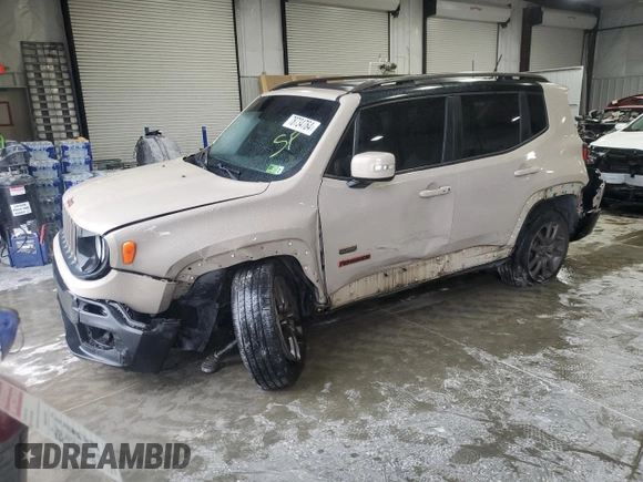2016 Jeep Renegade Latitude with VIN ZACCJBBT4GPD21105, listed as a Copart auction lot 78734764 with 118,650 mi miles and Salvage Title. Bid and sale history available at carsss.com. Image 1.