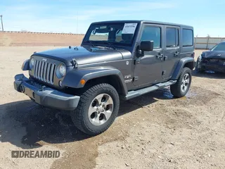 2017 Jeep Wrangler Unlimited Sahara with VIN 1C4BJWEG7HL641347, listed as a IAAI auction lot 41833356 with 84,735 mi miles. Bid and sale history available at carsss.com. Image 18.