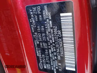 2020 Genesis G80 Sport with VIN KMTFN4JB7LU329862, listed as a Copart auction lot 41621135 with Not provided miles and Non repairable. Bid and sale history available at DreamBid. Image 12.