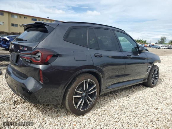 2022 BMW X3 M with VIN 5YM13EC04N9J34797, listed as a Copart auction lot 58901924 with 4,059 mi miles and Non Repairable. Bid and sale history available at carsss.com. Image 3.
