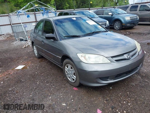 2005 Honda Civic VP with VIN 1HGES16365L004990, listed as a IAAI auction lot 42208038 with Not Provided miles and . Bid and sale history available at DreamBid. Image 1.