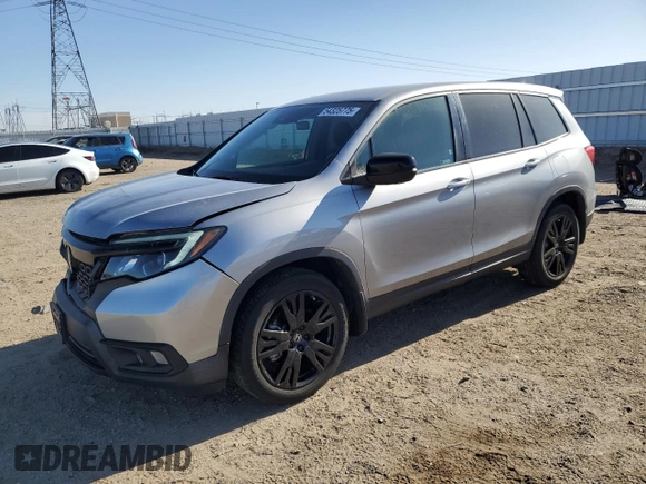 2021 Honda Passport Sport with VIN 5FNYF7H21MB010611, listed as a Copart auction lot 54325775 with 28,362 mi miles and Salvage title. Bid and sale history available at DreamBid. Image 1.