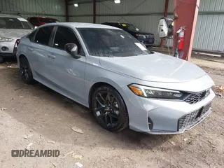 2025 Honda Civic Sport with VIN 2HGFE2F53SH569192, listed as a IAAI auction lot 41836855 with 1,117 mi miles and . Bid and sale history available at DreamBid. Image 1.