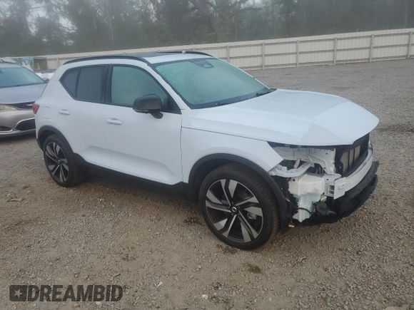 2024 Volvo XC40 Plus Dark Theme with VIN YV4L12UL3R2241057, listed as a Copart auction lot 43803265 with 9,396 mi miles and Salvage title. Bid and sale history available at DreamBid. Image 4.