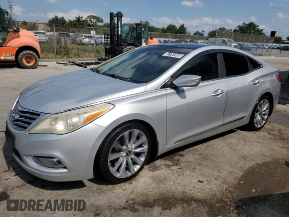 2013 Hyundai Azera z VIN KMHFH4JG8DA213103, wystawiony jako Copart lot #57781955 z przebiegiem 173 515 mil mil oraz Czysty tytuł • Clean title. Historia ofert i sprzedaży dostępna na DreamBid. Obrazek 1.
