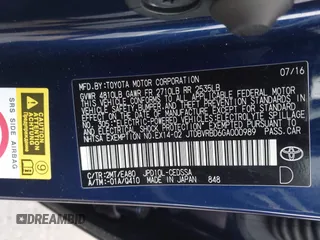 2016 Toyota Mirai with VIN JTDBVRBD6GA000989, listed as a IAAI auction lot 41978253 with 63,682 mi miles and . Bid and sale history available at DreamBid. Image 9.