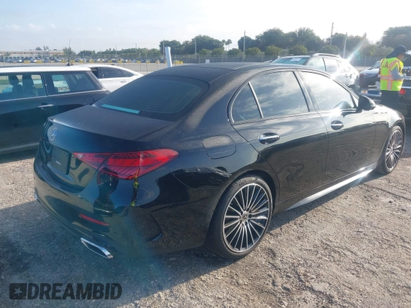 2024 Mercedes-Benz C 300 with VIN W1KAF4GB7RR156309, listed as a IAAI auction lot 42008478 with 5,350 mi miles and . Bid and sale history available at DreamBid. Image 4.