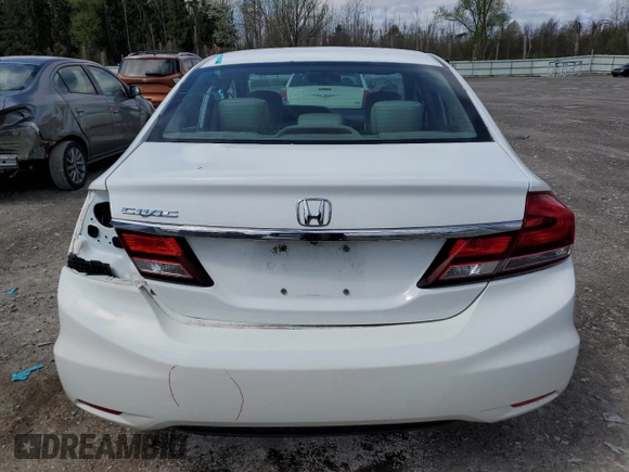 2015 Honda Civic Sedan LX with VIN 19XFB2F59FE000193, listed as a Copart auction lot 54250575 with 154,934 mi miles and Salvage Title. Bid and sale history available at carsss.com. Image 6.