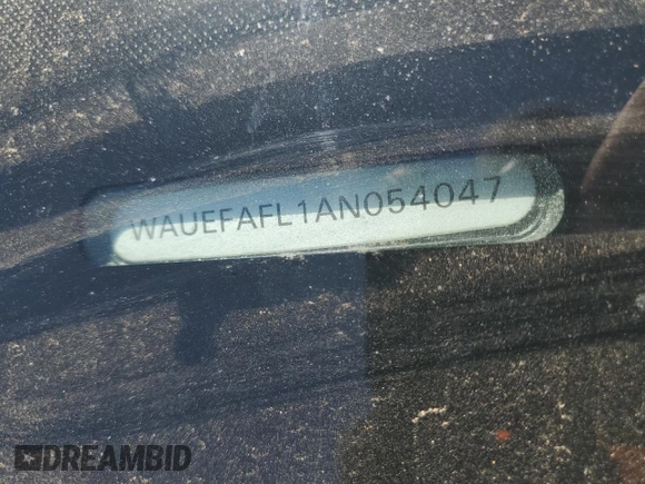 2010 Audi A4 Premium Plus с VIN WAUEFAFL1AN054047, выставлен на аукционе Copart как лот 58871355 с пробегом 107 739 миль миль и Списание • Salvage title. История ставок и продаж доступна на DreamBid. Изображение 12.