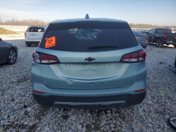 2022 Chevrolet Equinox LT with VIN 2GNAXUEV1N6112386, listed as a Copart auction lot 48465965 with 0 mi miles and Salvage Title. Bid and sale history available at carsss.com. Image 6.