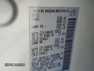 2016 Nissan Rogue SL with VIN 5N1AT2MT6GC762135, listed as a Copart auction lot 50206005 with Not Provided miles and Non Repairable. Bid and sale history available at DreamBid. Image 13.