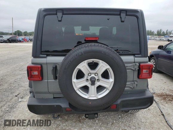 2021 Jeep Wrangler Sport with VIN 1C4GJXAG9MW770541, listed as a Copart auction lot 86194214 with 21,625 mi miles and Salvage Title. Bid and sale history available at DreamBid. Image 6.