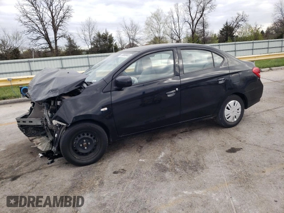 2020 Mitsubishi Mirage ES with VIN ML32F3FJ9LHF12652, listed as a Copart auction lot 53478045 with 64,844 mi miles and Salvage title. Bid and sale history available at DreamBid. Image 1.