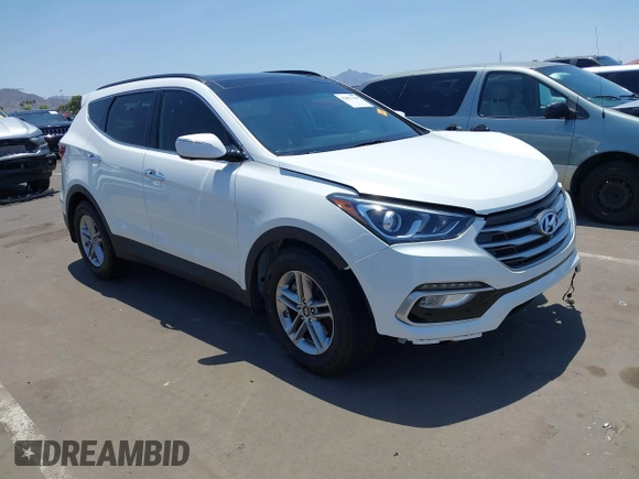 2018 Hyundai Santa Fe 2.4L with VIN 5NMZU3LB4JH054123, listed as a IAAI auction lot 42471320 with 53,464 mi miles and . Bid and sale history available at DreamBid. Image 1.