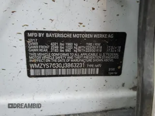 2018 MINI Countryman Cooper with VIN WMZYS7C30J3B63231, listed as a Copart auction lot 56427645 with 69,222 mi miles and Salvage title. Bid and sale history available at DreamBid. Image 12.