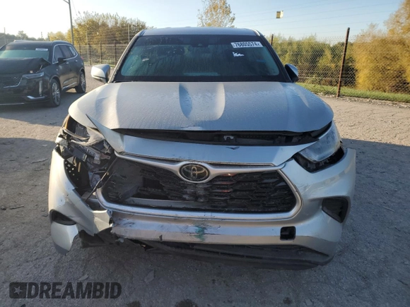 2020 Toyota Highlander L z VIN 5TDCZRAH4LS507190, wystawiony jako Copart lot #76805574 z przebiegiem Nie podano mil oraz Szkoda całkowita • Salvage title. Historia ofert i sprzedaży dostępna na DreamBid. Obrazek 5.