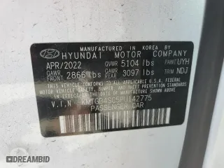 2023 Genesis G80 2.5T with VIN KMTGB4SC5PU142775, listed as a Copart auction lot 69104824 with 30,223 mi miles and Salvage Title. Bid and sale history available at carsss.com. Image 12.