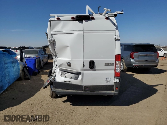 2023 Ram ProMaster Cargo with VIN 3C6MRVHG0PE581501, listed as a Copart auction lot 73074274 with 10,510 mi miles and Salvage Title. Bid and sale history available at carsss.com. Image 6.
