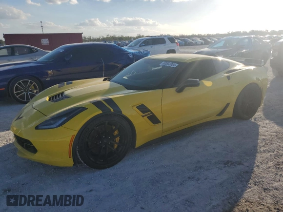 2019 Chevrolet Corvette Grand Sport 1LT with VIN 1G1YV2D79K5115282, listed as a Copart auction lot 80503004 with 0 mi miles and Salvage Title. Bid and sale history available at carsss.com. Image 1.