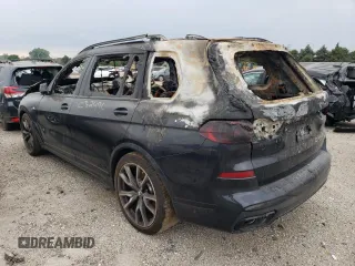 2022 BMW X7 M50i with VIN 5UXCX6C01N9K20496, listed as a Copart auction lot 57682904 with 0 mi miles and Non Repairable. Bid and sale history available at carsss.com. Image 2.