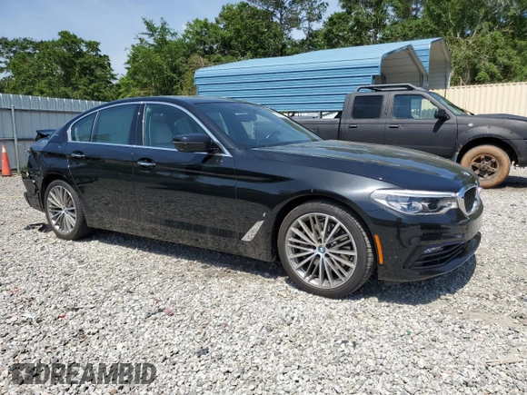 2018 BMW 5 Series 530e with VIN WBAJA9C5XJB033443, listed as a Copart auction lot 54876635 with Not provided miles and Salvage title. Bid and sale history available at DreamBid. Image 4.
