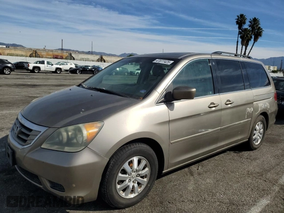 2010 Honda Odyssey EX-L with VIN 5FNRL3H73AB047270, listed as a Copart auction lot 47077425 with 0 mi miles and Salvage Title. Bid and sale history available at carsss.com. Image 1.