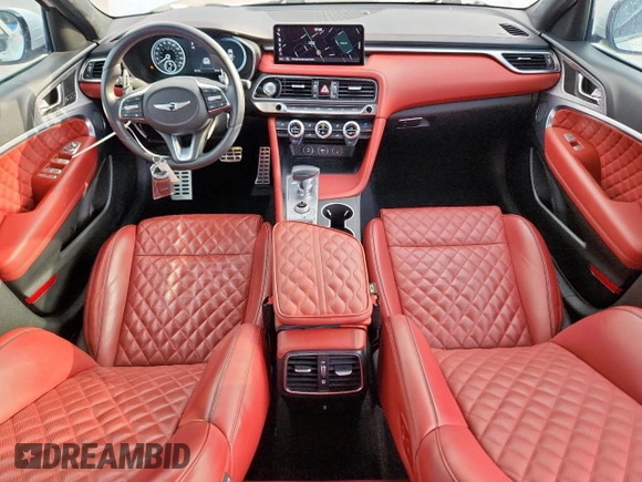 2022 Genesis G70 Launch Edition с VIN KMTG14TEXNU081102, выставлен на аукционе Copart как лот 61420155 с пробегом 38 405 миль миль и Списание • Salvage title. История ставок и продаж доступна на DreamBid. Изображение 8.
