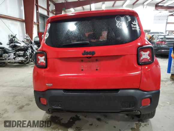 2017 Jeep Renegade Altitude with VIN ZACCJABB0HPG47597, listed as a Copart auction lot 58060505 with 239,534 mi miles and Salvage title. Bid and sale history available at DreamBid. Image 6.