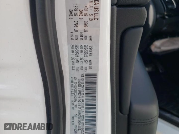 2019 Jeep Grand Cherokee High Altitude with VIN 1C4RJFCG8KC775342, listed as a Copart auction lot 86713924 with 0 mi miles and Salvage Title. Bid and sale history available at carsss.com. Image 12.