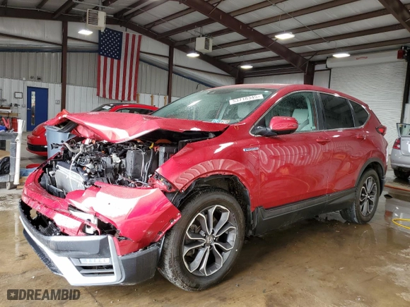 2020 Honda CR-V Hybrid EX-L with VIN 7FART6H88LE015691, listed as a Copart auction lot 53718345 with 37,991 mi miles and Salvage Title. Bid and sale history available at carsss.com. Image 1.