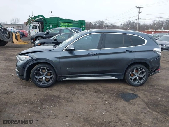 2017 BMW X1 xDrive28i with VIN WBXHT3C35H5F74213, listed as a IAAI auction lot 41589180 with 58,990 mi miles. Bid and sale history available at carsss.com. Image 13.