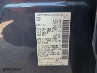 2017 Nissan Murano SL with VIN 5N1AZ2MH3HN107544, listed as a Copart auction lot 77431444 with 59,054 mi miles and Salvage Title. Bid and sale history available at carsss.com. Image 15.