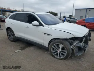 2018 Jaguar F-PACE 25t Premium with VIN SADCJ2FX9JA272704, listed as a Copart auction lot 48439155 with 106,738 mi miles and Salvage Title. Bid and sale history available at carsss.com. Image 4.