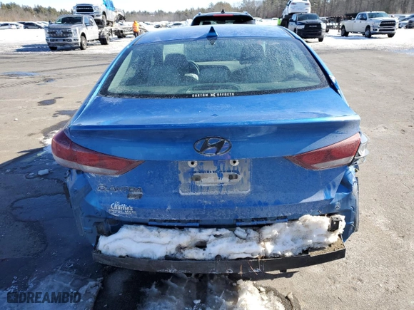 2017 Hyundai Elantra SE with VIN KMHD74LF4HU329532, listed as a Copart auction lot 45881505 with 0 mi miles and Salvage Title. Bid and sale history available at carsss.com. Image 6.