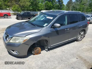 2016 Nissan Pathfinder S with VIN 5N1AR2MN4GC615599, listed as a Copart auction lot 52040665 with 140,013 mi miles and Salvage Title. Bid and sale history available at carsss.com. Image 1.
