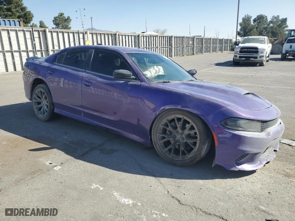 2023 Dodge Charger GT with VIN 2C3CDXHG1PH686622, listed as a Copart auction lot 48619315 with 19,200 mi miles and Salvage Title. Bid and sale history available at carsss.com. Image 4.