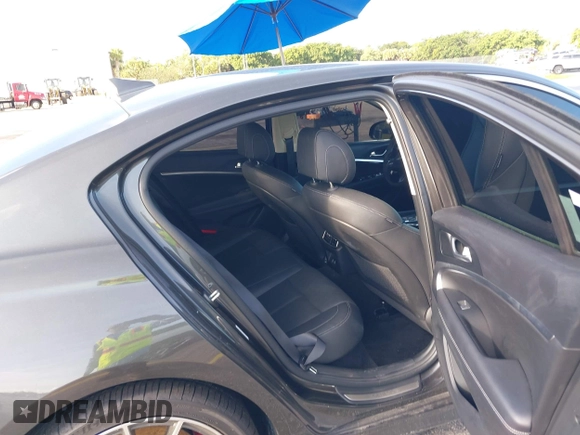 2025 Genesis G70 2.5T with VIN KMTG34SC7SU156246, listed as a IAAI auction lot 42788575 with 7,842 mi miles and . Bid and sale history available at DreamBid. Image 8.